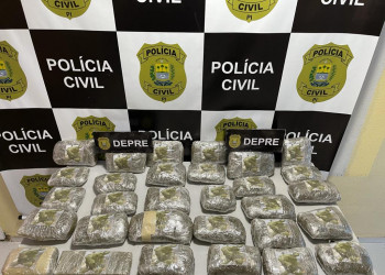 Polícia apreende 20 quilos de maconha durante barreira entre Nazária e Palmeirais